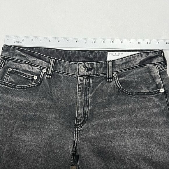 Rag‎ & Bone Jeans Women Gray Distressed Slim Fit Raw Hem Denim Sz 30 (34X28.5) - Picture 10 of 14